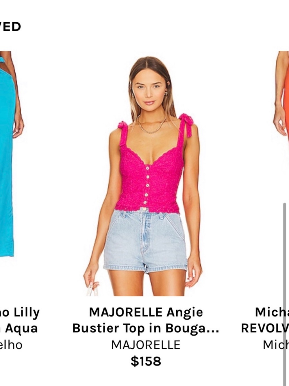 MAJORELLE button tank top